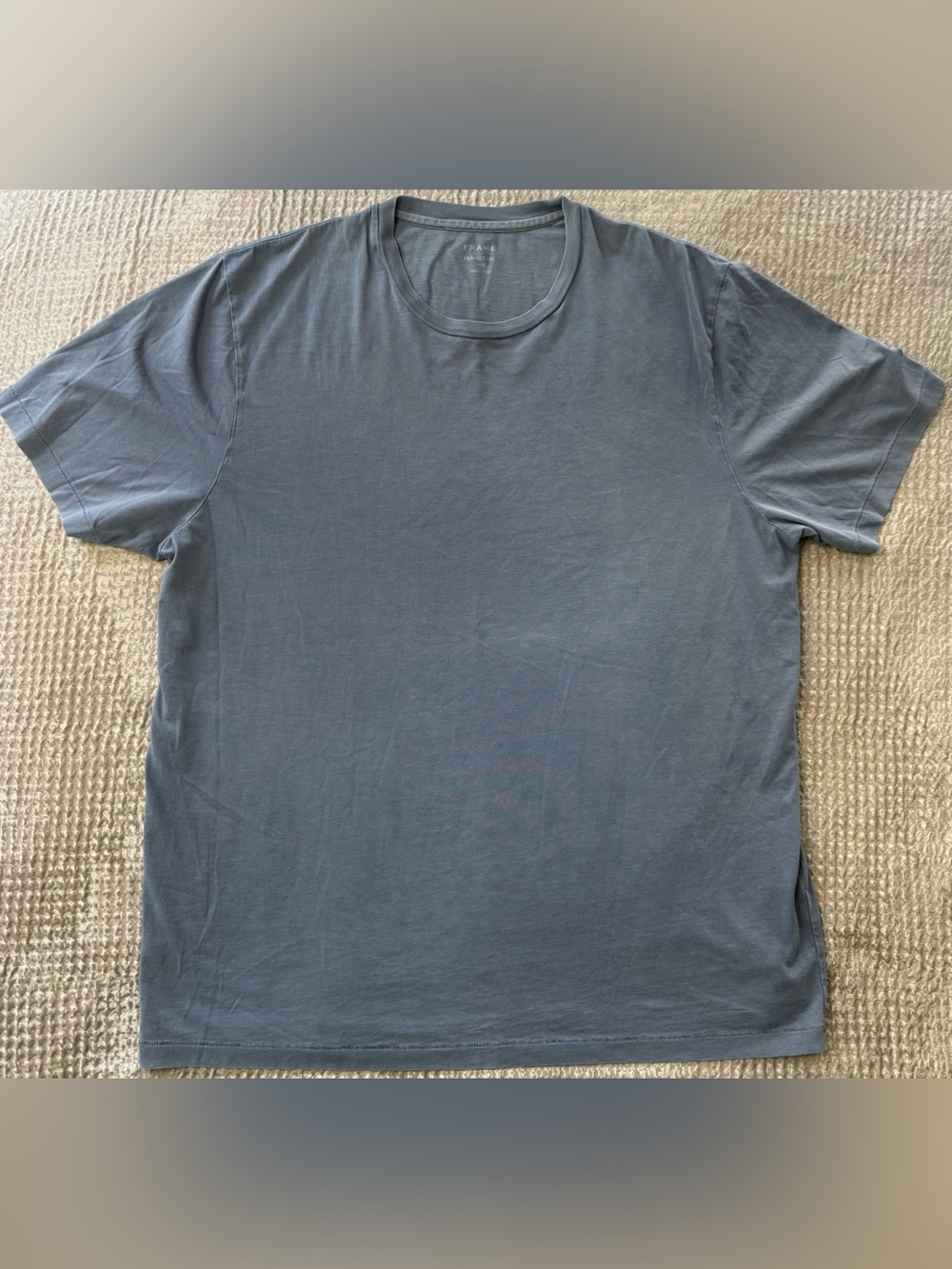 FRAME Men’s Perfect Tee Large Summer Navy Blue Pima Cotton T-Shirt